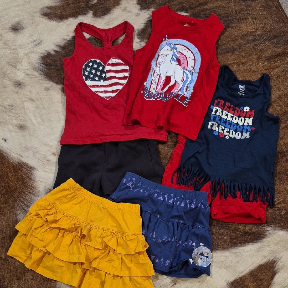 Kids' Patriotic and Unicorn Themed Clothing Set